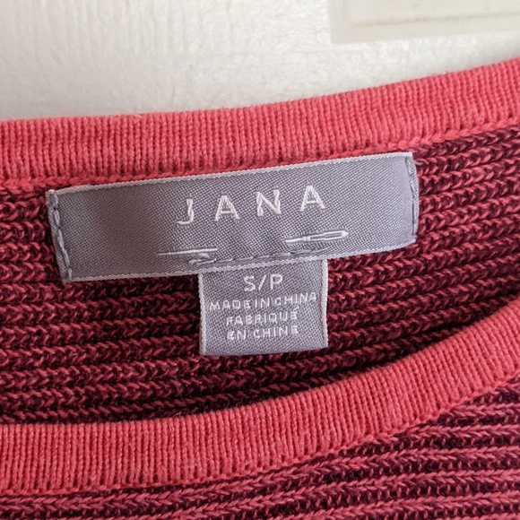 Jana salmon/coral ribbed cotton blend sweater, small - Picture 6 of 11